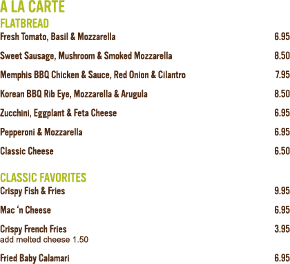 a la Carte