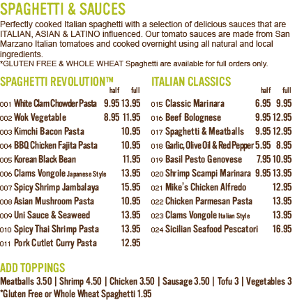 Spaghetti Sauces